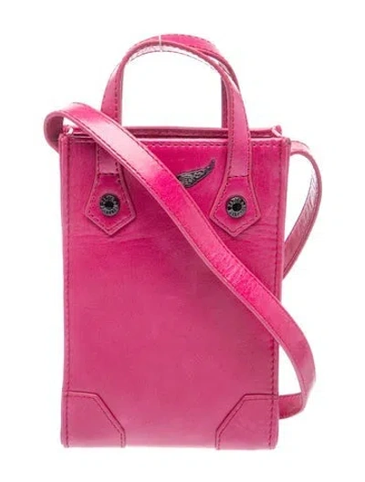 Pre-owned Zadig & Voltaire Leather Crossbody Bag In Pink