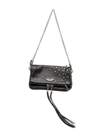 Pre-owned Zadig & Voltaire Leather Evening Bag In Black