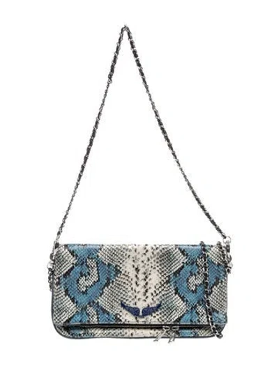Pre-owned Zadig & Voltaire Leather Evening Bag In Blue
