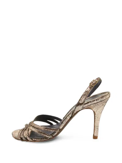 Pre-owned Zadig & Voltaire Leather Heeled Sandals In Gold