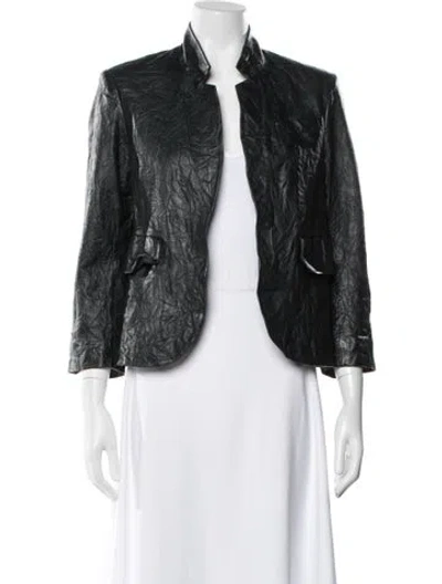 Pre-owned Zadig & Voltaire Leather Jacket In Black
