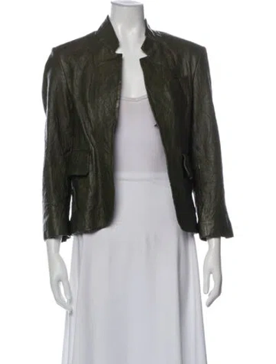 Pre-owned Zadig & Voltaire Leather Jacket In Blue