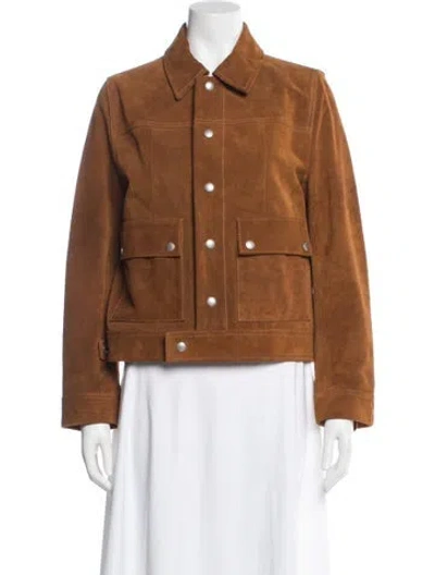 Pre-owned Zadig & Voltaire Leather Jacket In Brown