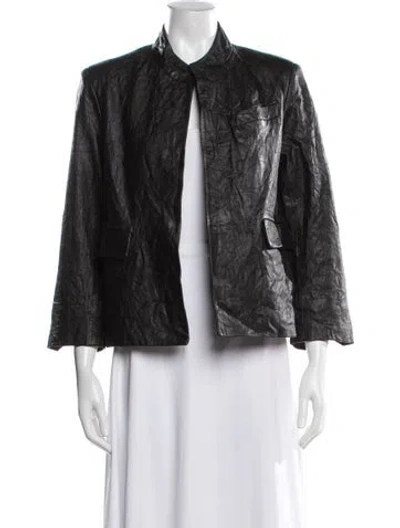 Pre-owned Zadig & Voltaire Leather Jacket W/ Tags In Black