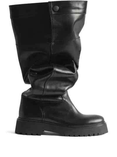 Zadig & Voltaire Leather Knee-high Boots In Black