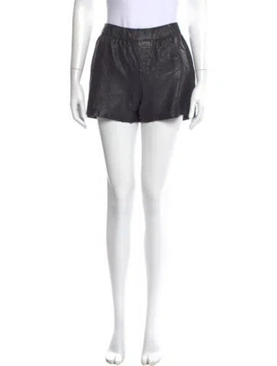 Pre-owned Zadig & Voltaire Leather Mini Shorts In Black