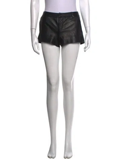 Pre-owned Zadig & Voltaire Leather Mini Shorts In Black