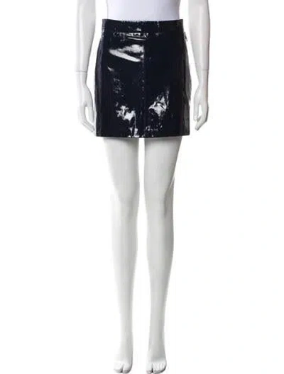 Pre-owned Zadig & Voltaire Leather Mini Skirt In Black