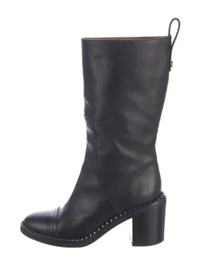 Pre-owned Zadig & Voltaire Leather Moto Boots In Black