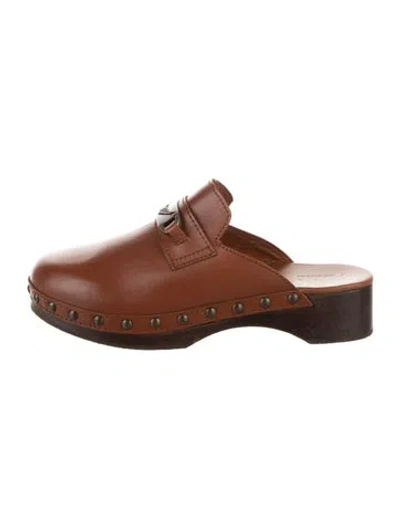Pre-owned Zadig & Voltaire Leather Mules In Brown