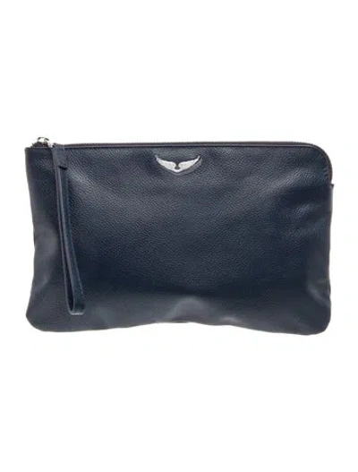 Pre-owned Zadig & Voltaire Leather Portfolio In Blue