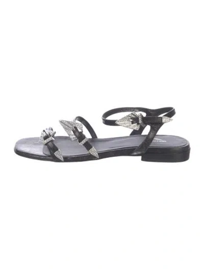 Pre-owned Zadig & Voltaire Leather Sandals In Black
