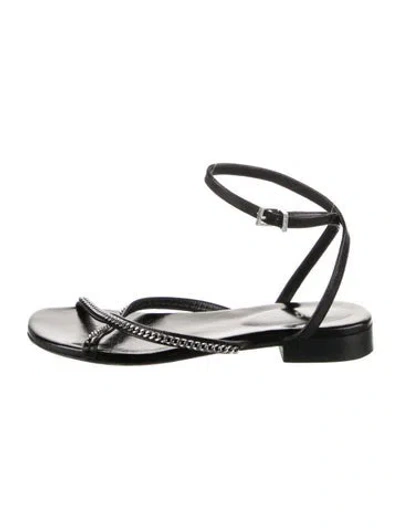 Pre-owned Zadig & Voltaire Leather Sandals In Black