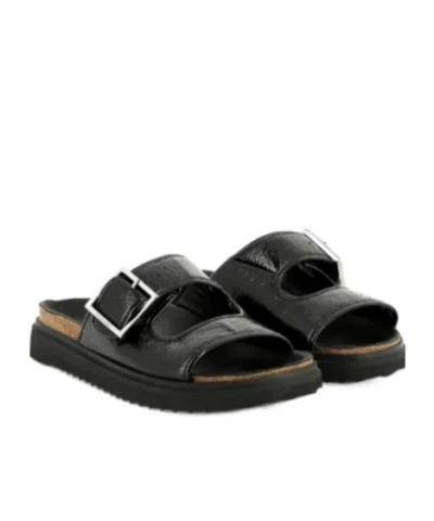 Zadig & Voltaire Kids' Leather Sandals In Black