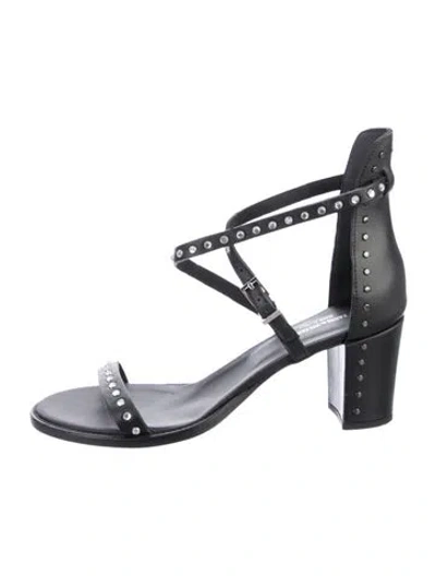 Pre-owned Zadig & Voltaire Leather Sandals In Black