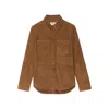 Zadig & Voltaire Womens Daim Thelma Patch-pocket Suede Shirt Xs In Brown