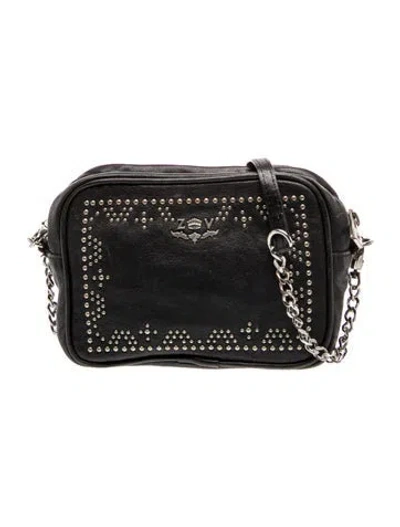 Pre-owned Zadig & Voltaire Leather Shoulder Bag In Black