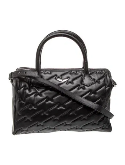 Pre-owned Zadig & Voltaire Leather Shoulder Bag In Black