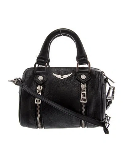 Pre-owned Zadig & Voltaire Leather Shoulder Bag In Black