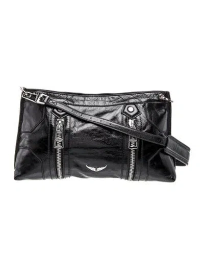 Pre-owned Zadig & Voltaire Leather Shoulder Bag In Black