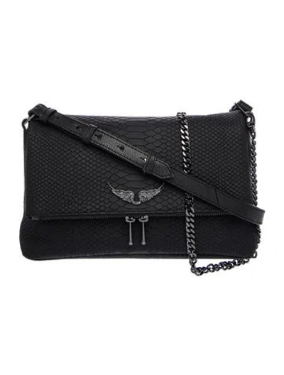 Pre-owned Zadig & Voltaire Leather Shoulder Bag In Black