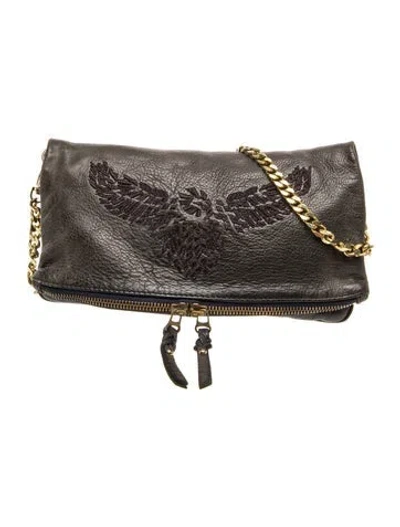 Pre-owned Zadig & Voltaire Leather Shoulder Bag In Black