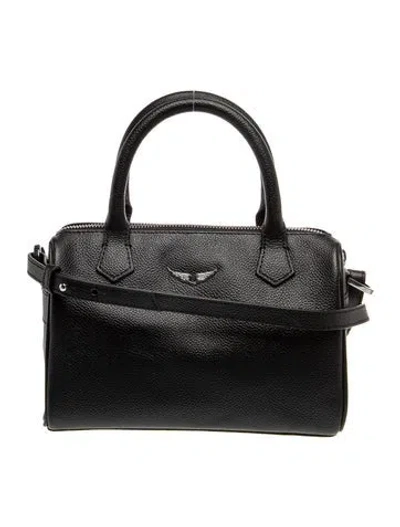 Pre-owned Zadig & Voltaire Leather Shoulder Bag In Black