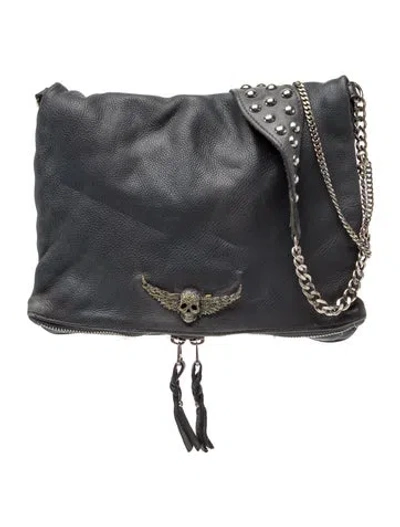 Pre-owned Zadig & Voltaire Leather Shoulder Bag In Black