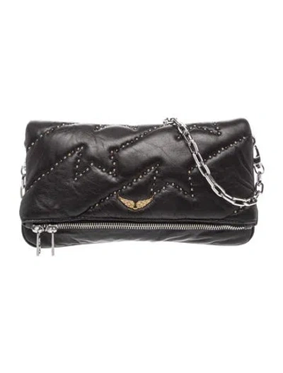 Pre-owned Zadig & Voltaire Leather Shoulder Bag In Black
