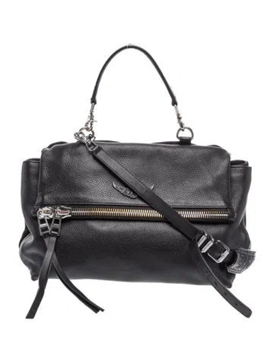 Pre-owned Zadig & Voltaire Leather Shoulder Bag In Black