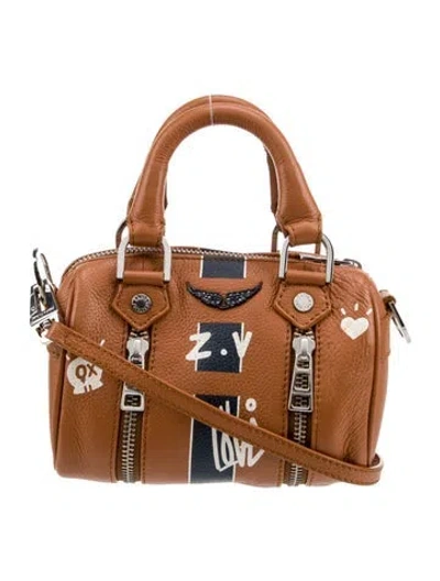 Pre-owned Zadig & Voltaire Leather Shoulder Bag In Brown