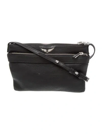 Pre-owned Zadig & Voltaire Leather Shoulder Bag In Gray
