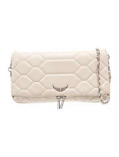 Pre-owned Zadig & Voltaire Leather Shoulder Bag In Neutral