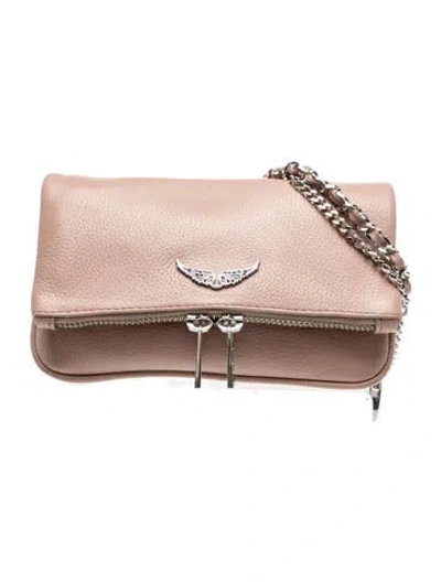 Pre-owned Zadig & Voltaire Leather Shoulder Bag In Pink