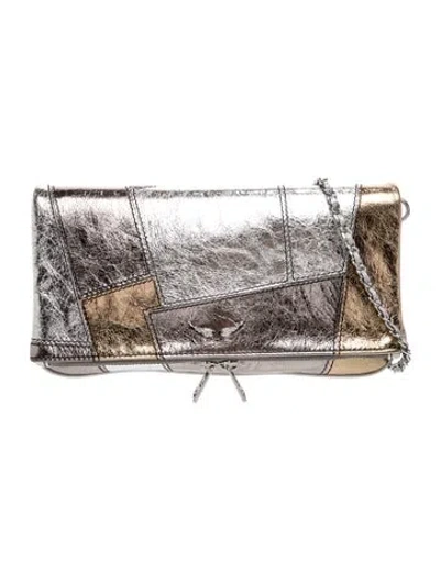 Pre-owned Zadig & Voltaire Leather Shoulder Bag In Silver