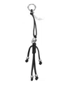 Zadig & Voltaire Leather Skull Keyring In Black