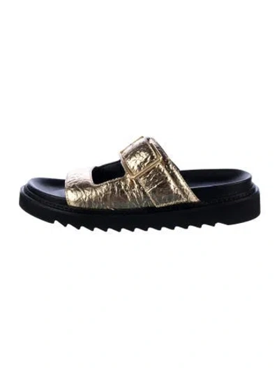 Pre-owned Zadig & Voltaire Leather Slides In Blue