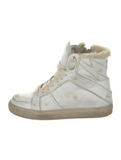 Pre-owned Zadig & Voltaire Leather Sneakers In White