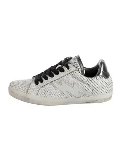 Pre-owned Zadig & Voltaire Leather Sneakers In White