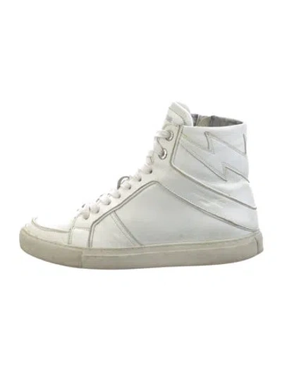 Pre-owned Zadig & Voltaire Leather Sneakers In White