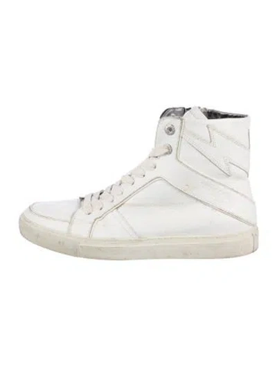 Pre-owned Zadig & Voltaire Leather Sneakers In White