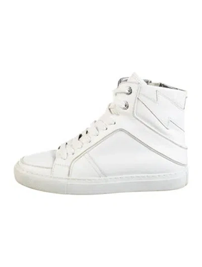 Pre-owned Zadig & Voltaire Leather Sneakers In White