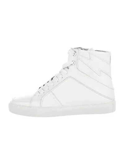 Pre-owned Zadig & Voltaire Leather Sneakers In White