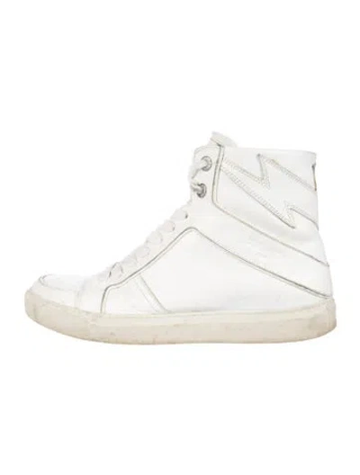 Pre-owned Zadig & Voltaire Leather Sneakers In White