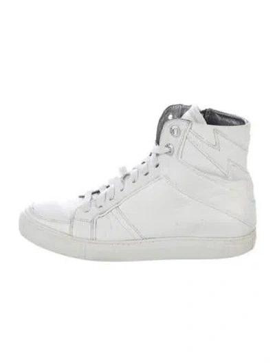 Pre-owned Zadig & Voltaire Leather Sneakers In White