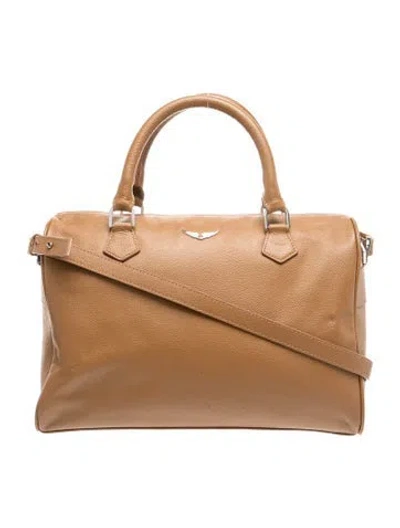 Pre-owned Zadig & Voltaire Leather Top Handle Bag In Brown
