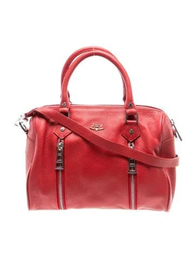 Pre-owned Zadig & Voltaire Leather Top Handle Bag In Red