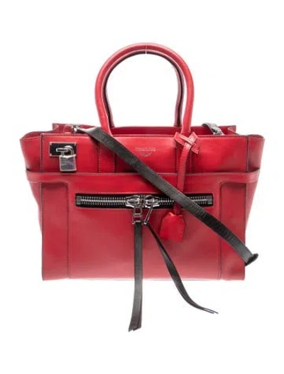 Pre-owned Zadig & Voltaire Leather Top Handle Bag In Red