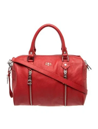 Pre-owned Zadig & Voltaire Leather Top Handle Bag In Red