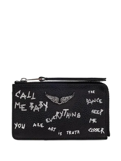 Zadig & Voltaire Leather Wallet In Black